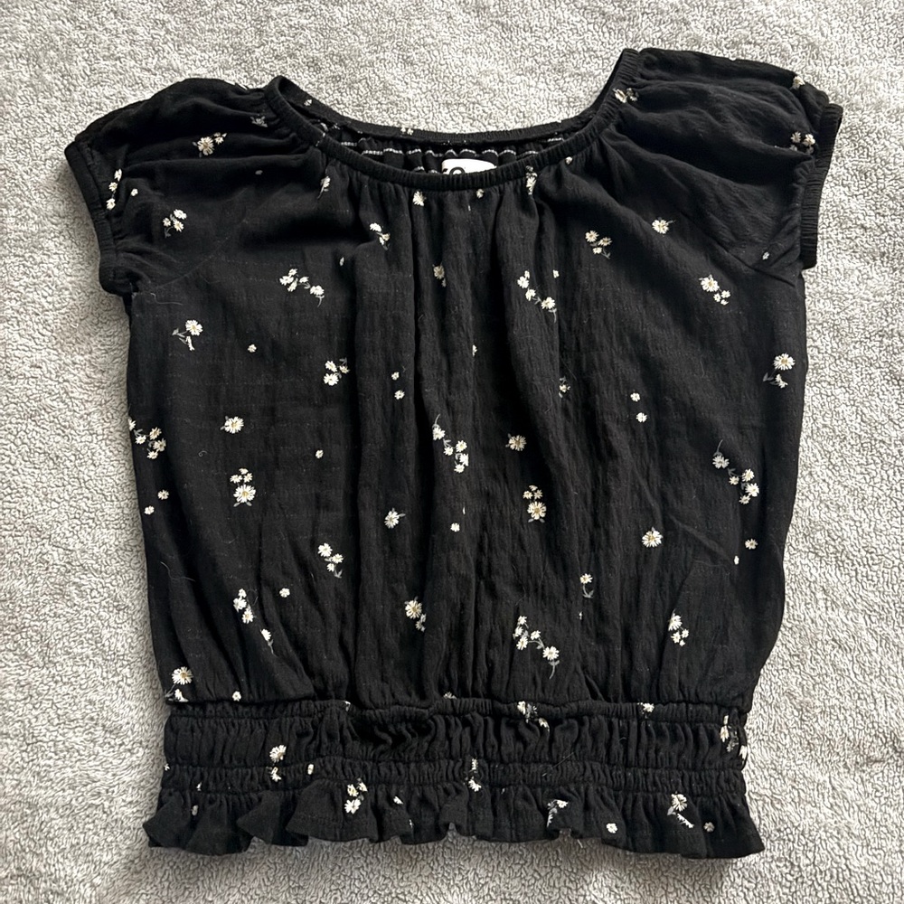 Girls Daisy Print Top